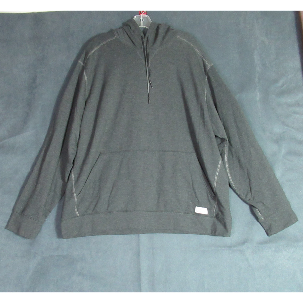 Eddie Bauer Hoodie Mens XXL Gray Fleece Everyday Ultra Soft Easy Care Pullover